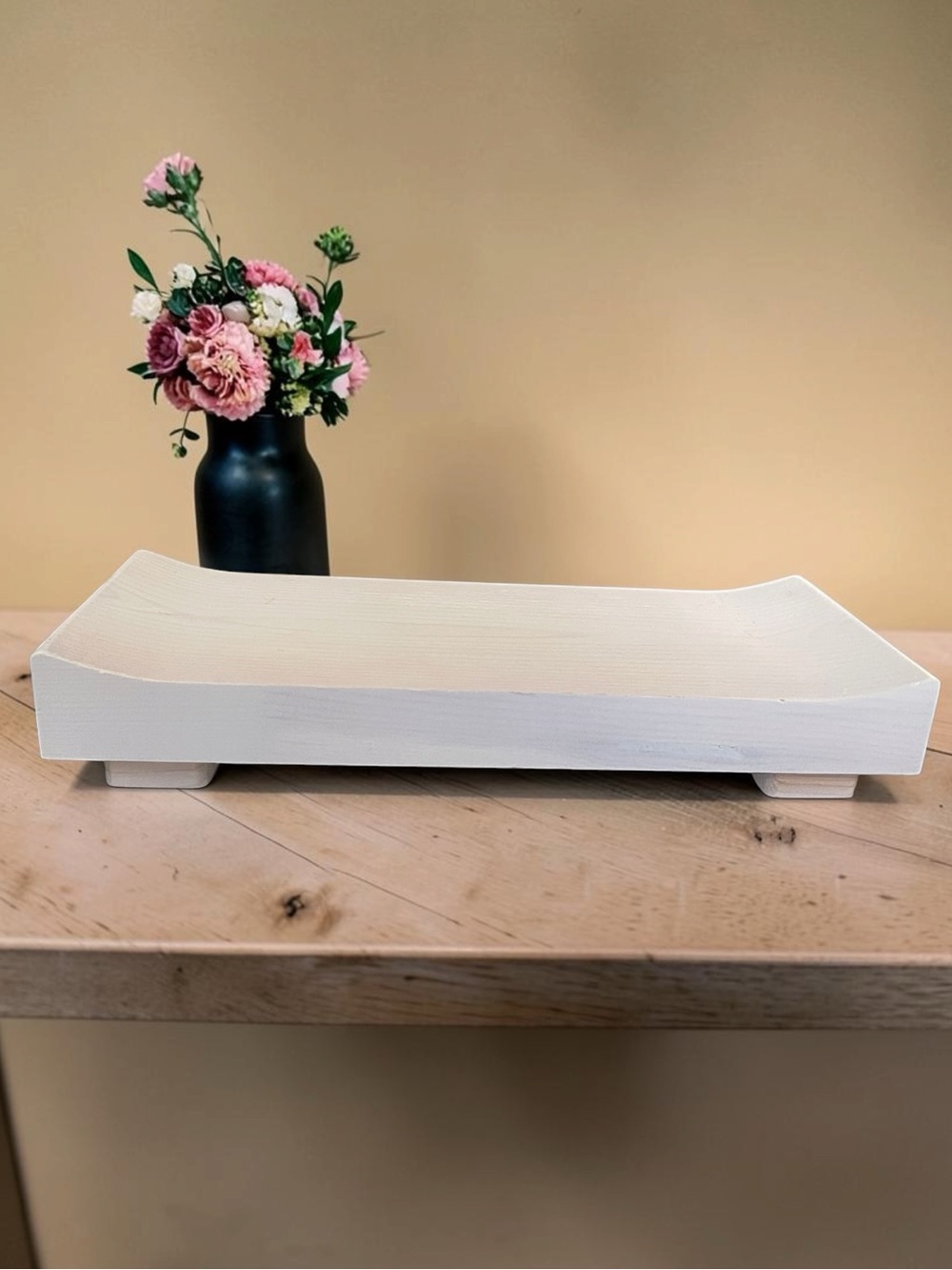 Golden Hills Whitewashed Wood Serving / Display Tray